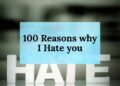 100 Reasons why I Hate you