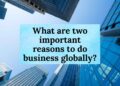 What are two important reasons to do business globally?