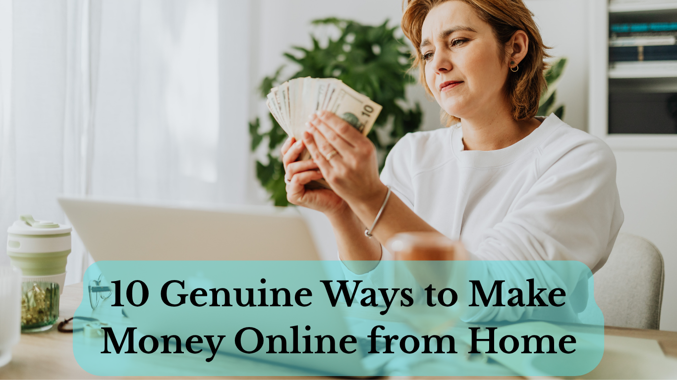 Remote worker earning money online from home