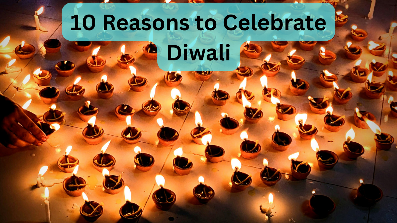 Colorful lights and candles during Diwali celebration
