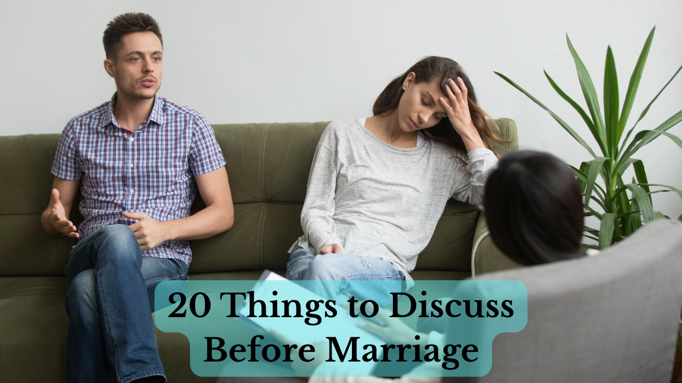 Couple having serious conversation before marriage