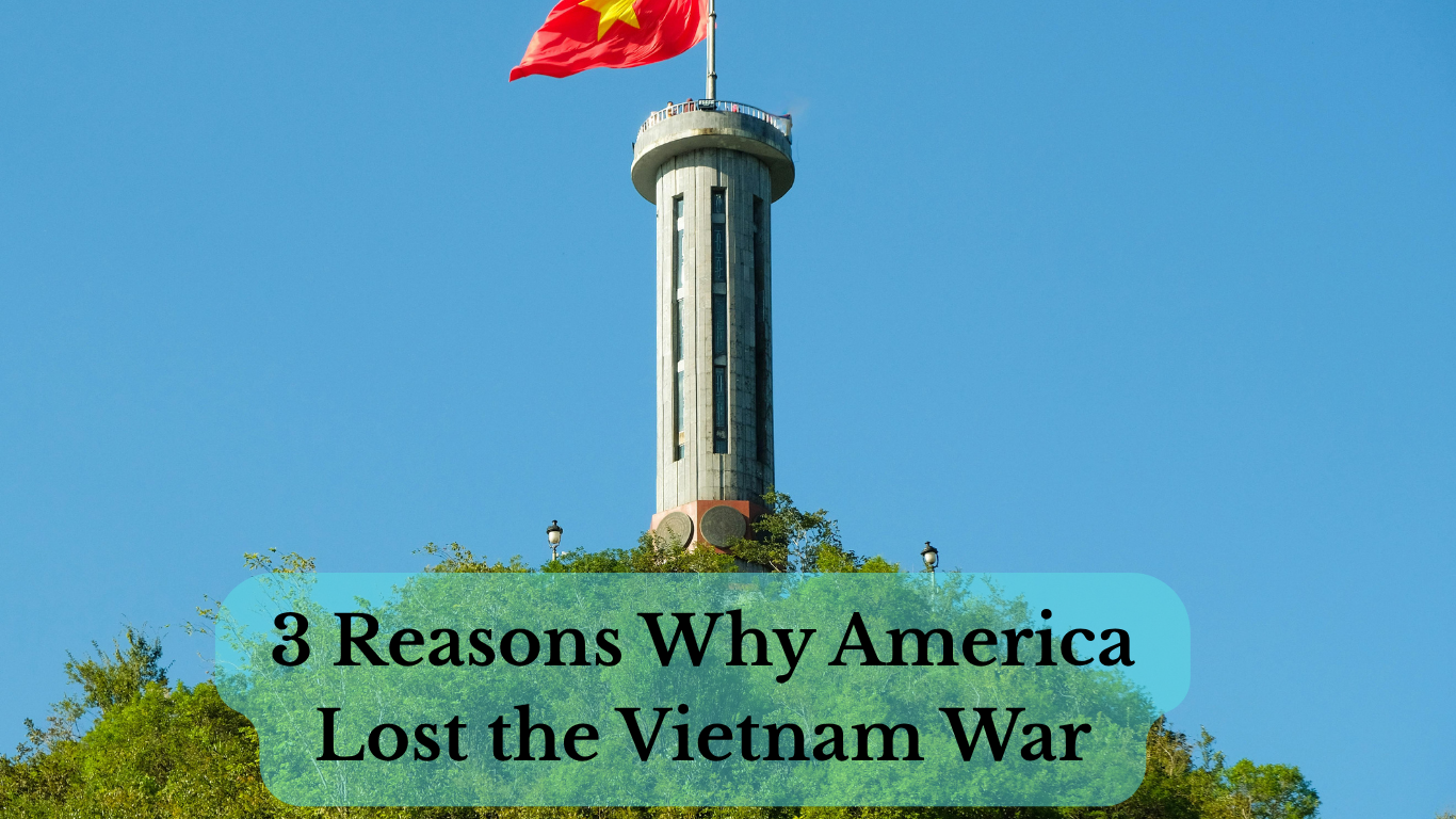 Vietnam flag flying above tower during historical commemoration