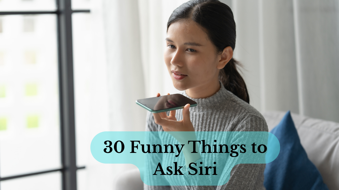 Person asking questions to Siri on smartphone