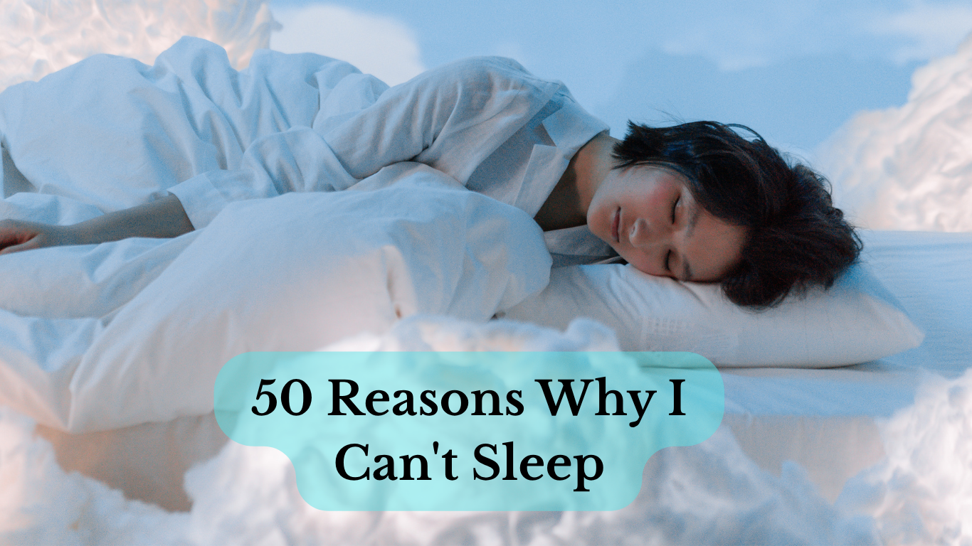 Person lying in bed deep in thought at night