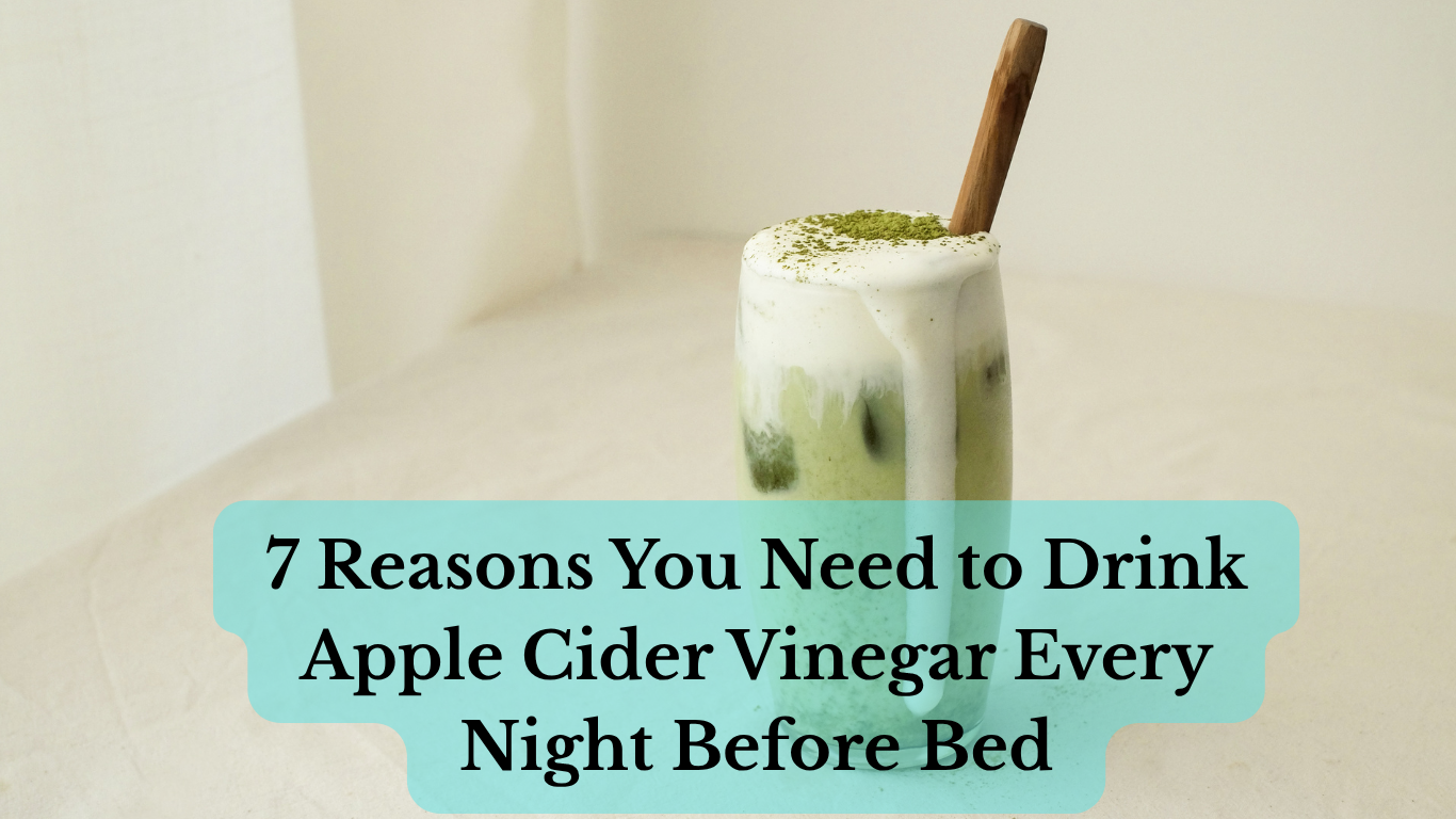 Apple cider vinegar served in a glass with fresh apples