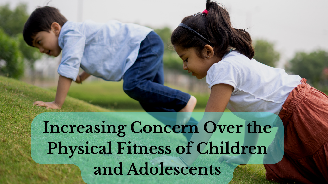Children exercising outdoors to improve physical fitness
