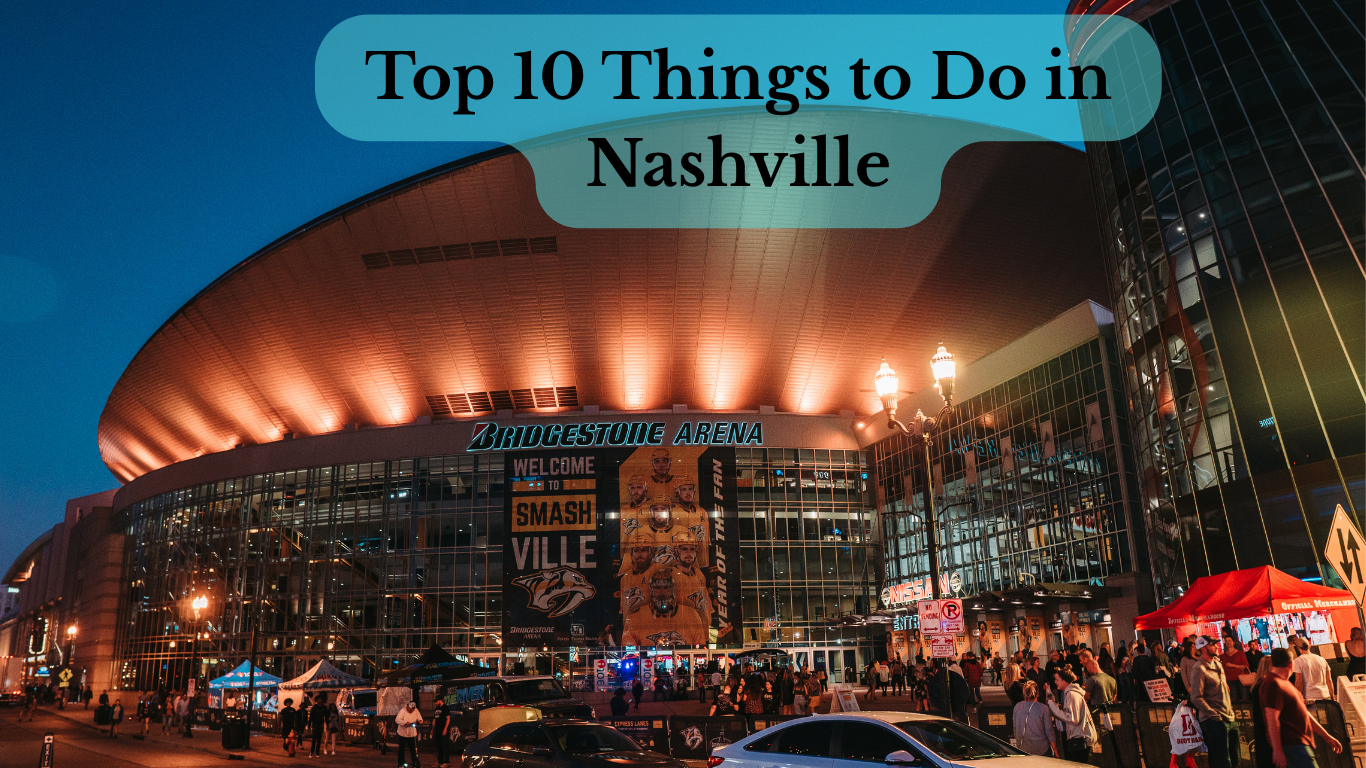 Downtown streets and nightlife in Nashville