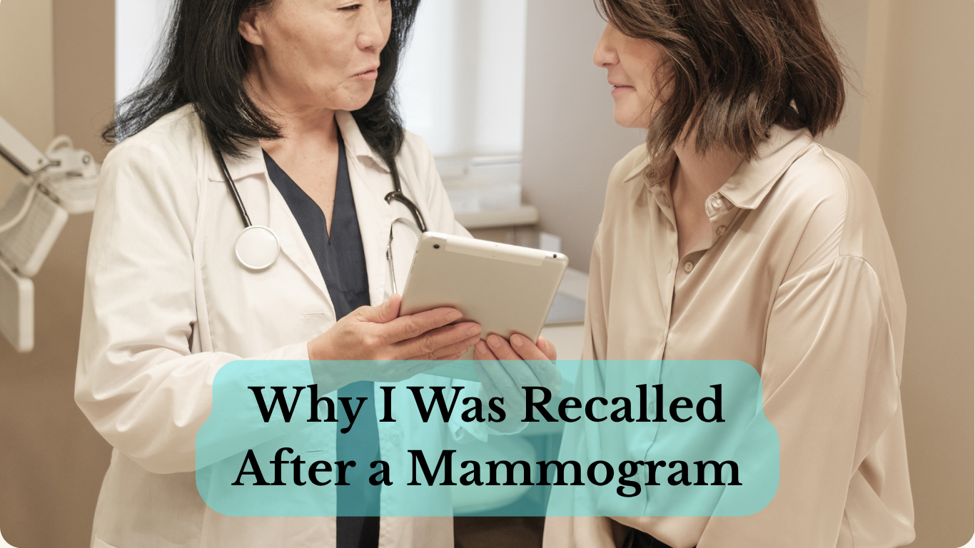 Woman attending follow-up appointment after mammogram