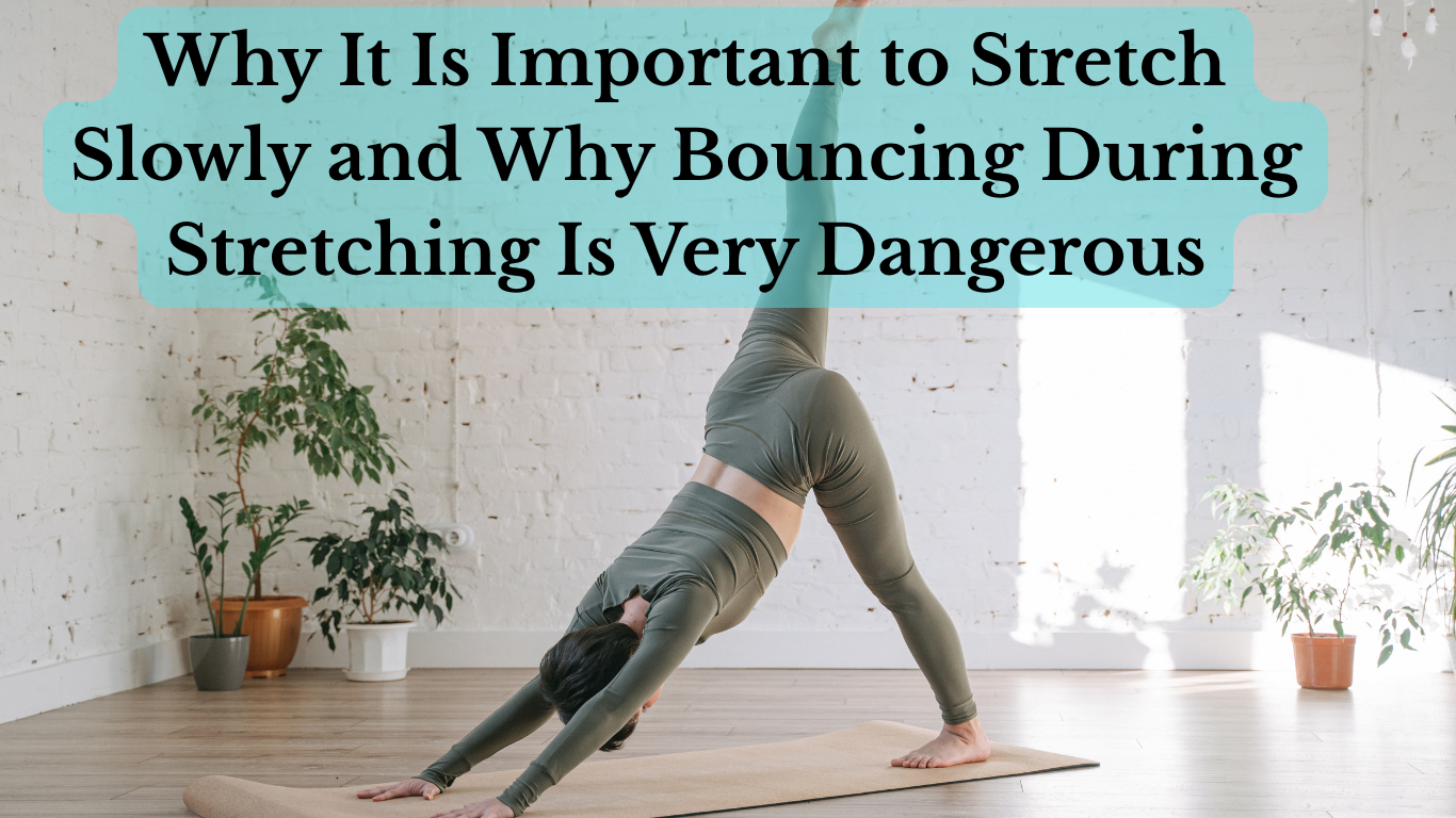 Person stretching slowly before exercise