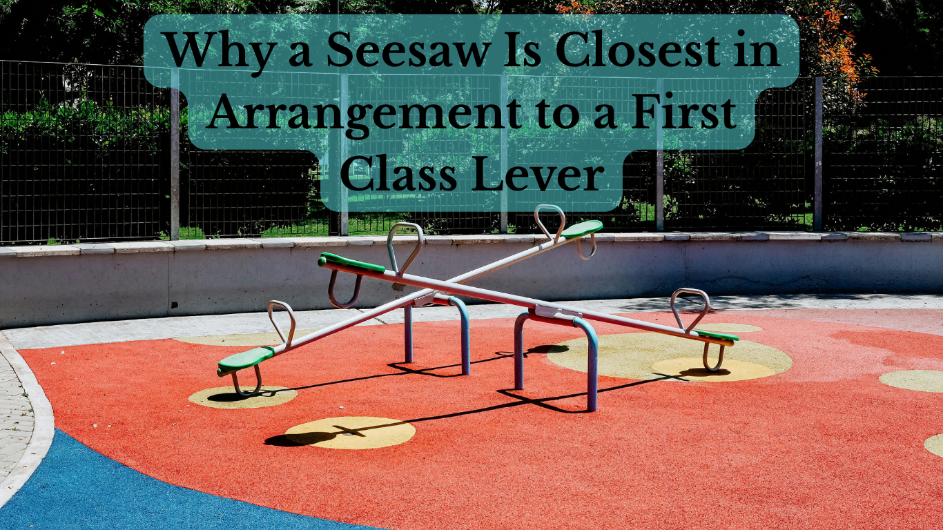 A seesaw on playground illustrating first-class lever concept