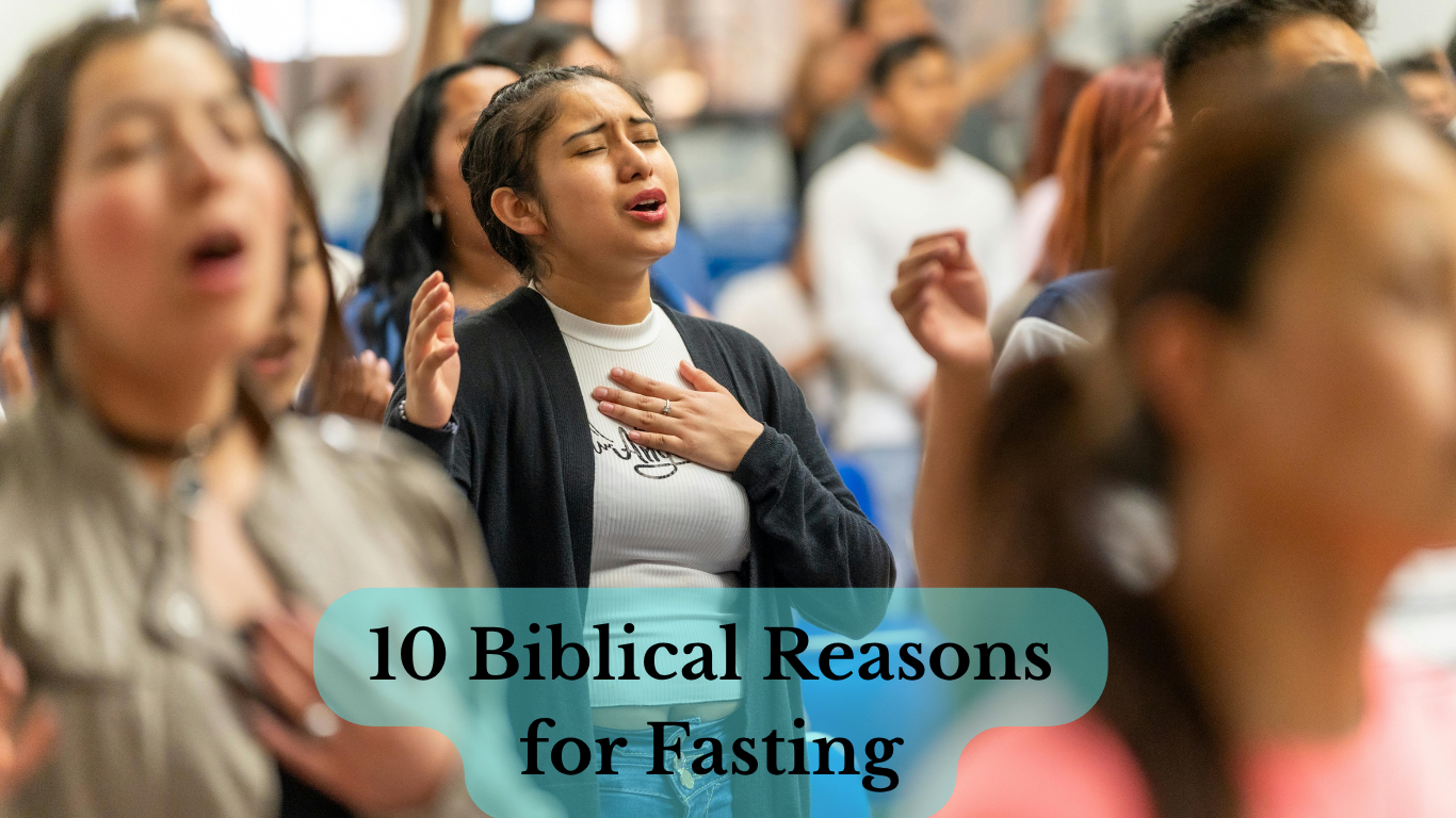 Christian praying and seeking spiritual growth through fasting