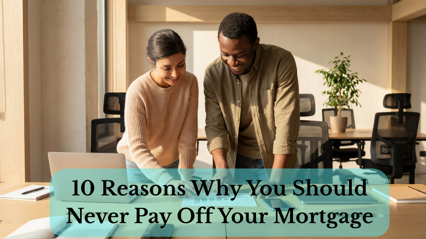 Homeowner reviewing mortgage documents and financial plans