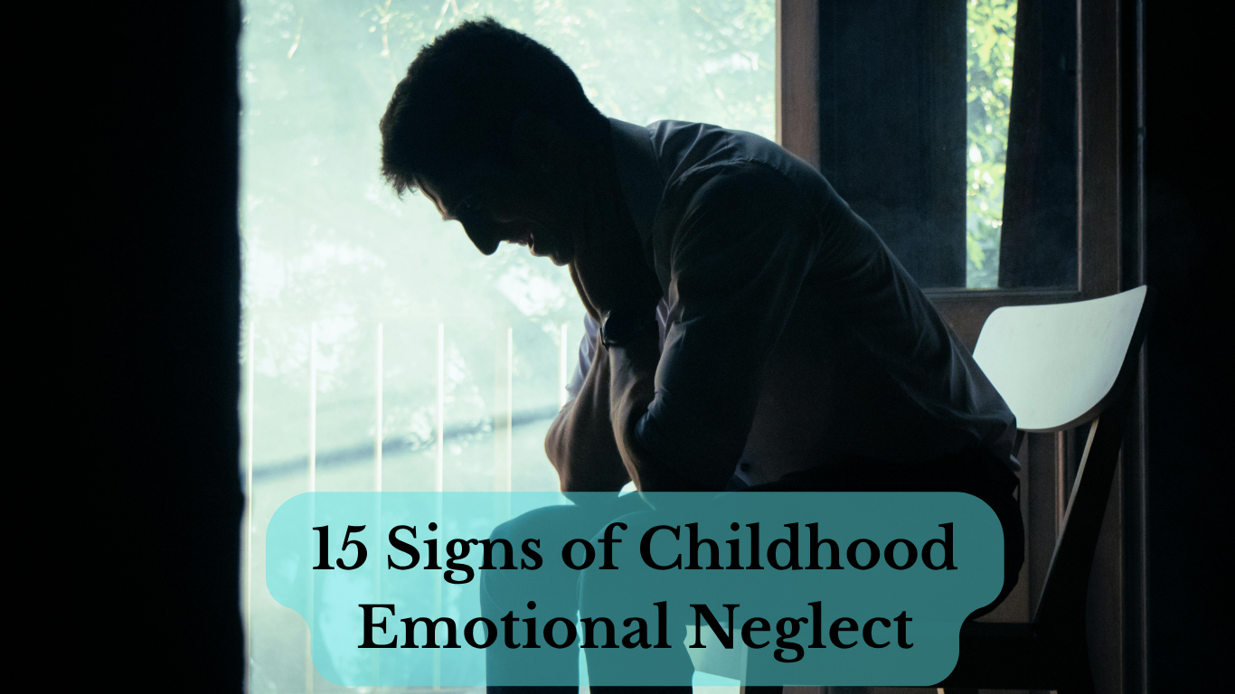 Thoughtful adult reflecting on childhood experiences and emotional well-being