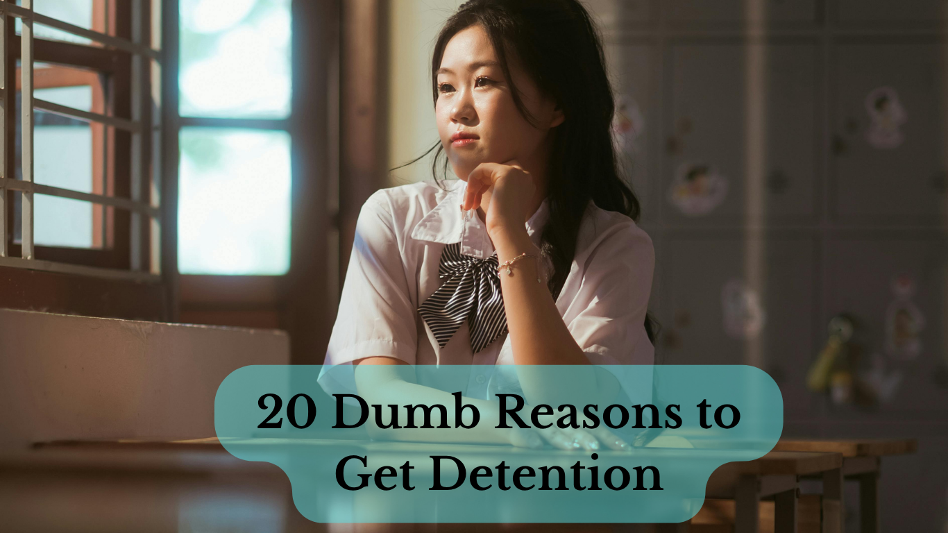 Student sitting alone in classroom during detention
