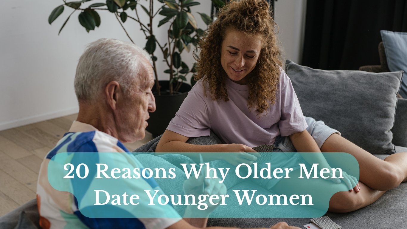 Older man and younger woman enjoying a conversation together